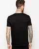 Muscle T-Shirt With Deep V-Neck In Black