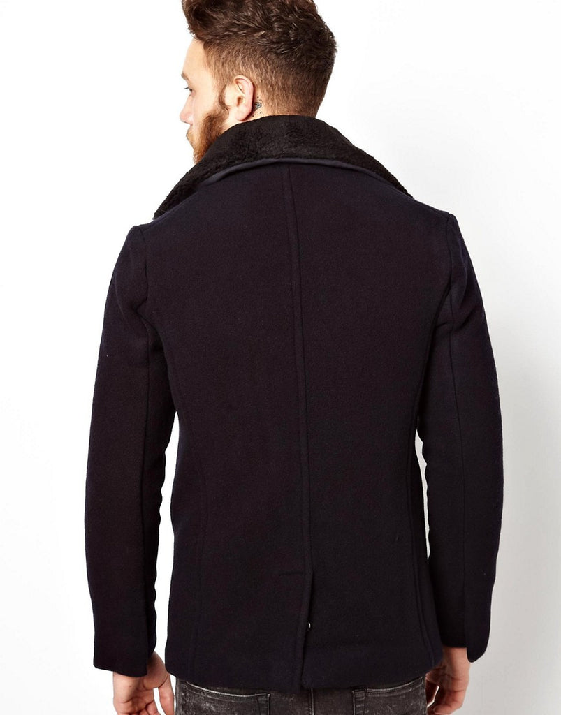 Schott Peacoat with Detachable Collar