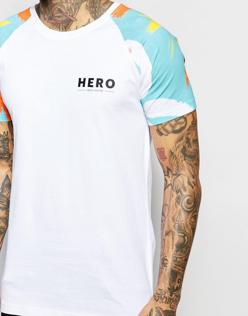 Hero's Heroine Raglan T-Shirt With Floral Sleeves (2)